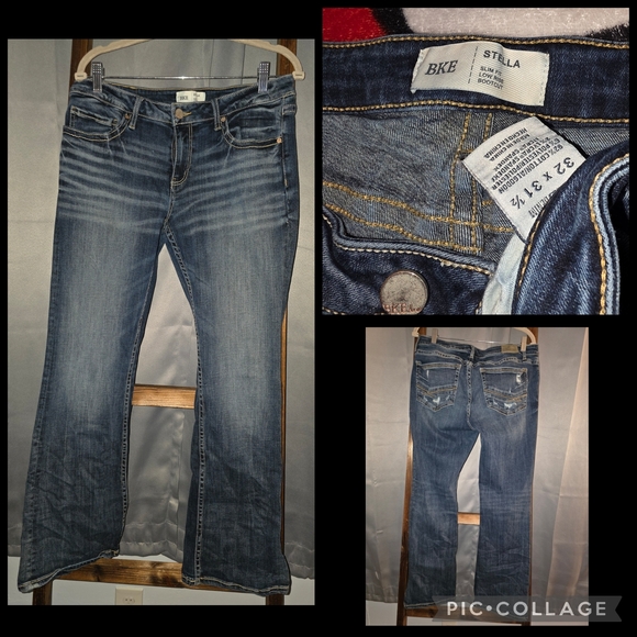 BKE Denim - BKE Stella Low Rise Bootcut Jeans - Faded Denim Blue